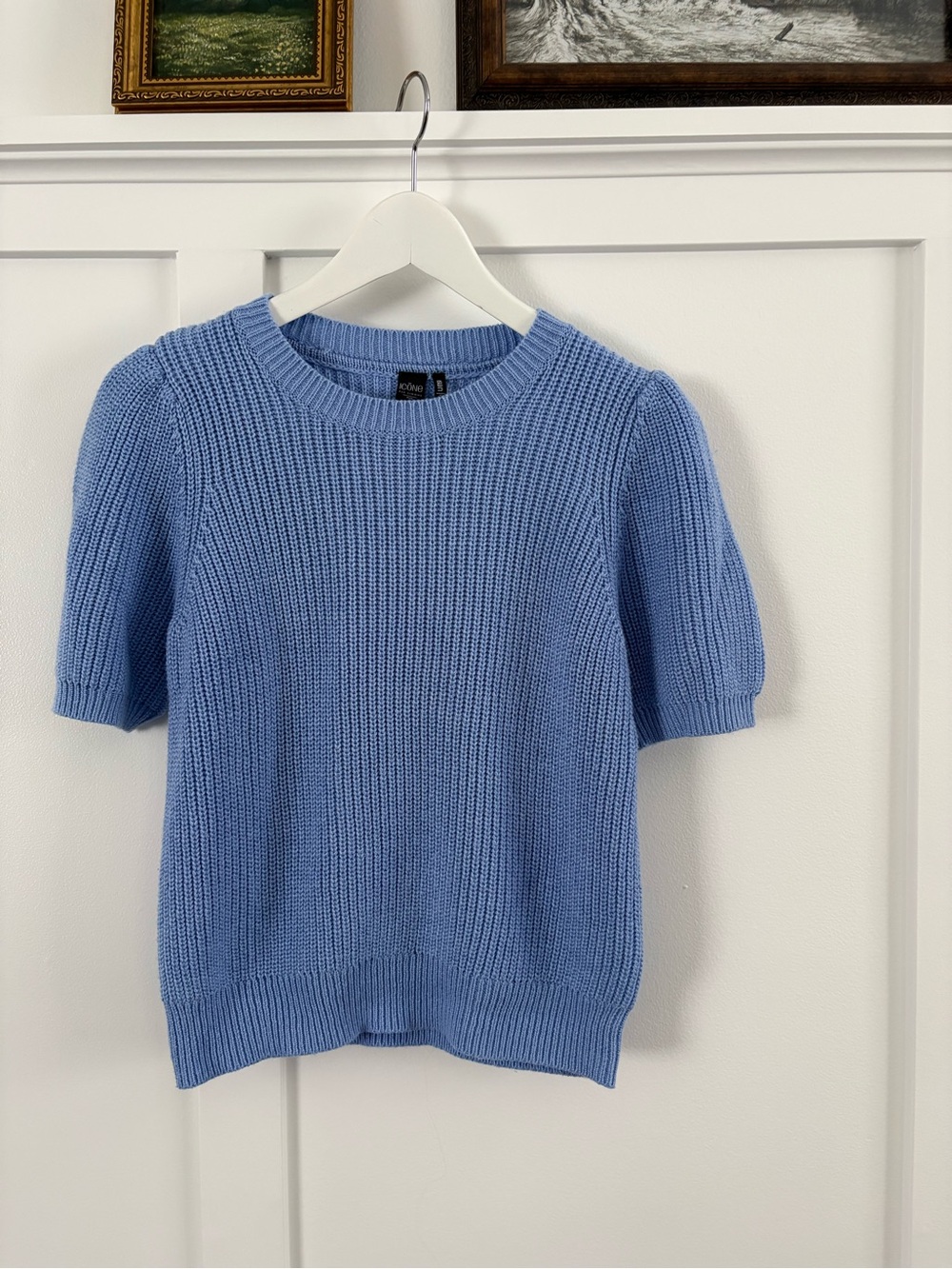 Simons Short-Sleeve Crewneck Knit Sweater